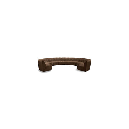 Infinity Brown Velvet 10pc. Modular Sectional