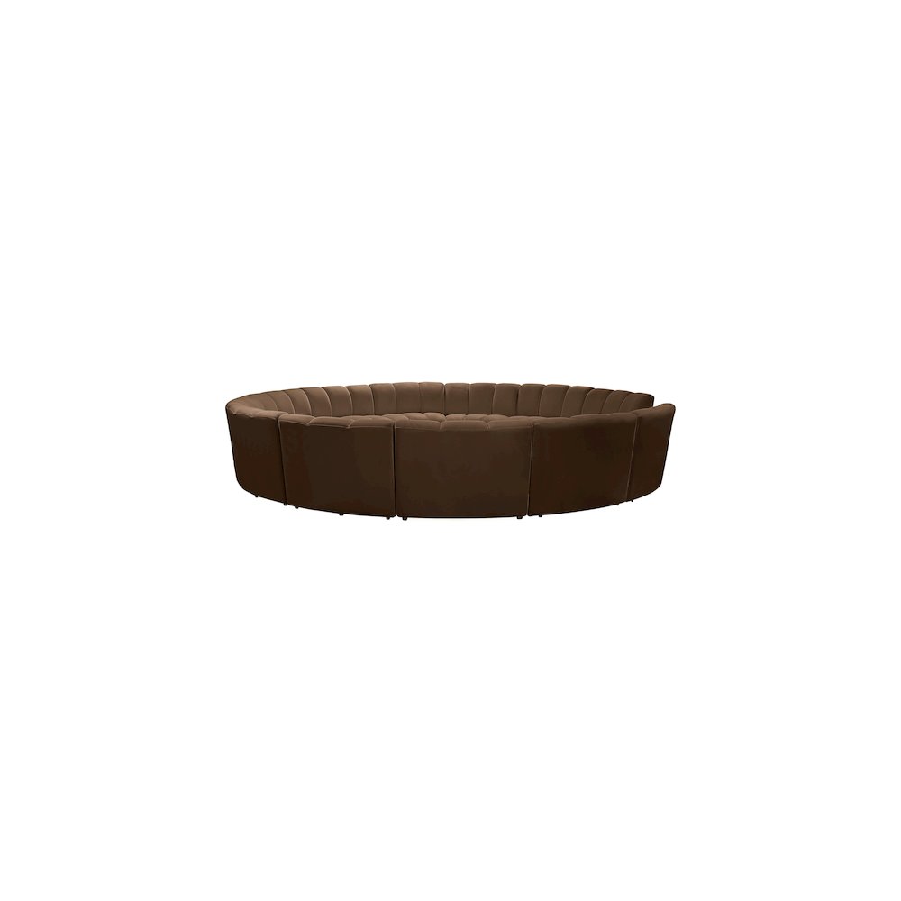 Infinity Brown Velvet 12pc. Modular Sectional