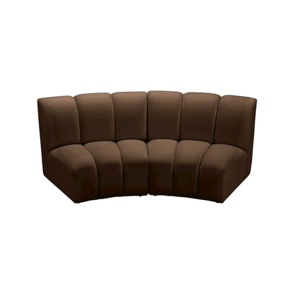 Infinity Brown Velvet 2pc. Modular Sectional
