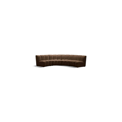 Infinity Brown Velvet 4pc. Modular Sectional