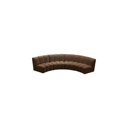 Infinity Brown Velvet 4pc. Modular Sectional