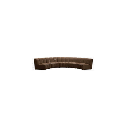 Infinity Brown Velvet 5pc. Modular Sectional
