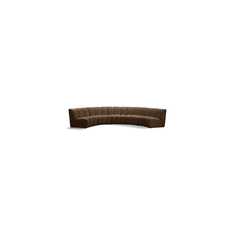 Infinity Brown Velvet 5pc. Modular Sectional