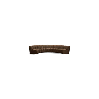 Infinity Brown Velvet 5pc. Modular Sectional