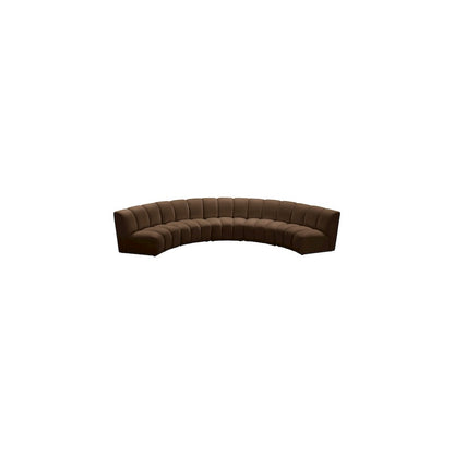 Infinity Brown Velvet 5pc. Modular Sectional