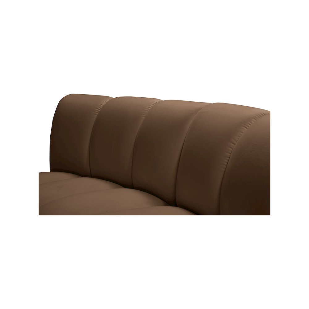 Infinity Brown Velvet 5pc. Modular Sectional