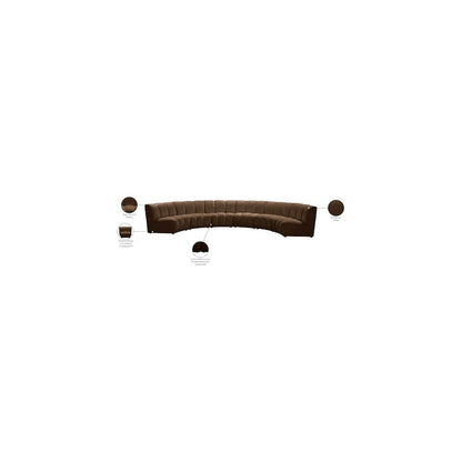 Infinity Brown Velvet 6pc. Modular Sectional