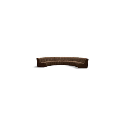 Infinity Brown Velvet 6pc. Modular Sectional