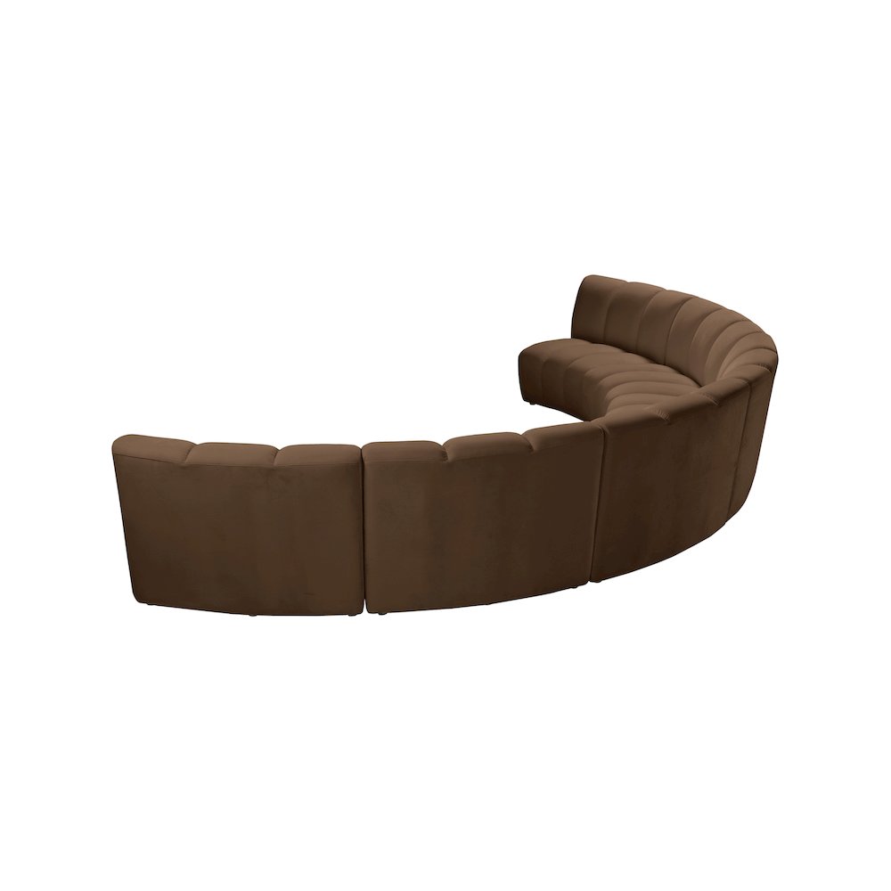 Infinity Brown Velvet 6pc. Modular Sectional