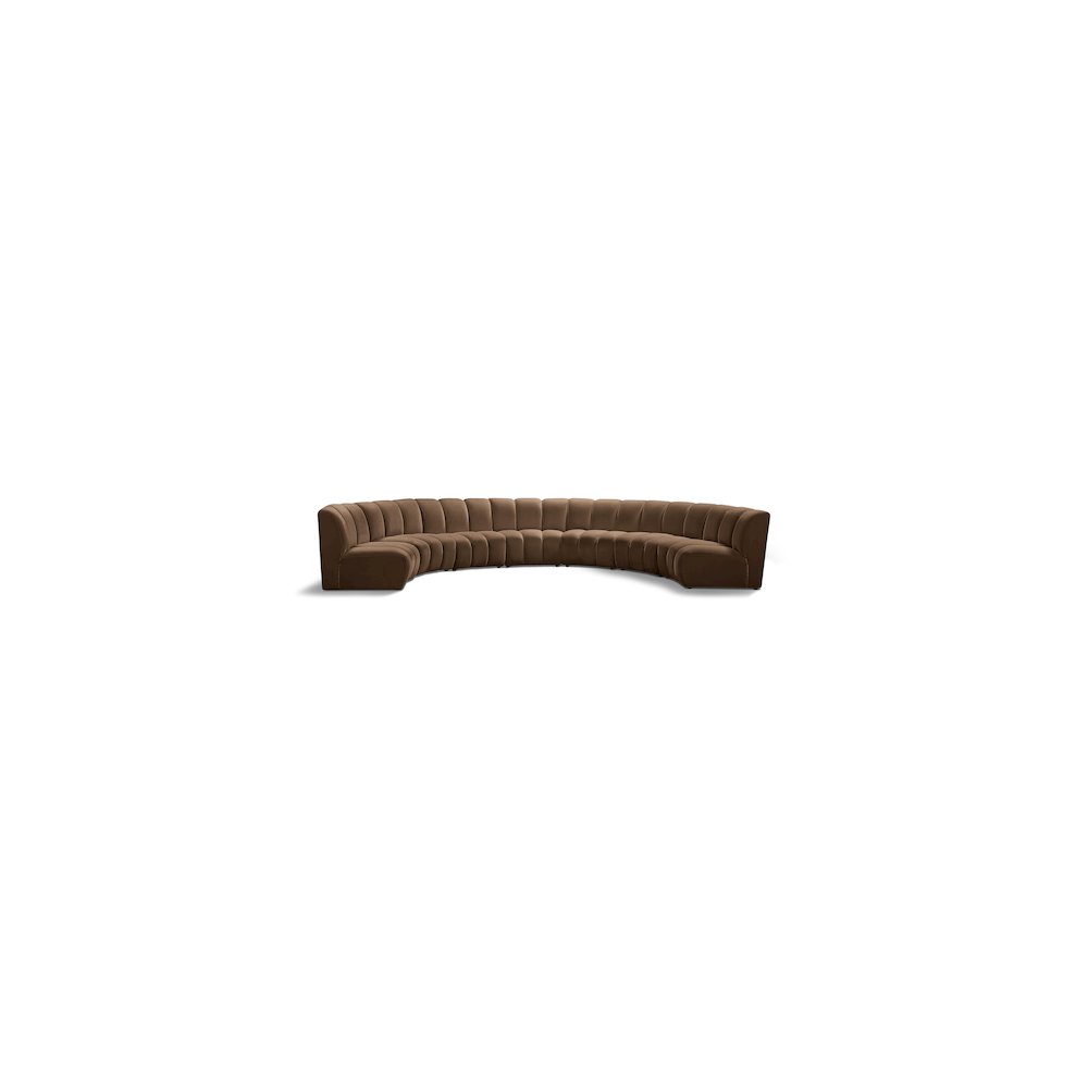 Infinity Brown Velvet 7pc. Modular Sectional
