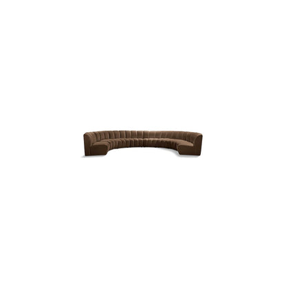 Infinity Brown Velvet 8pc. Modular Sectional