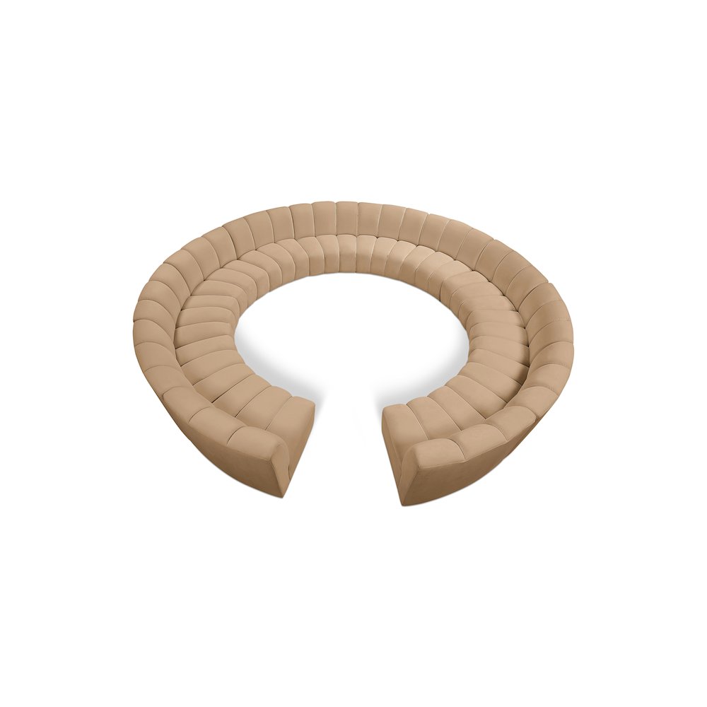 Infinity Camel Velvet 12pc. Modular Sectional