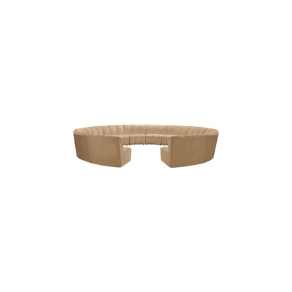 Infinity Camel Velvet 12pc. Modular Sectional