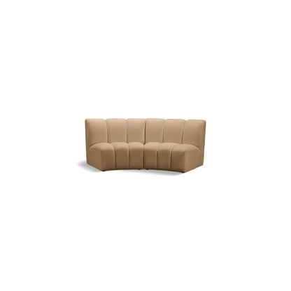 Infinity Camel Velvet 2pc. Modular Sectional