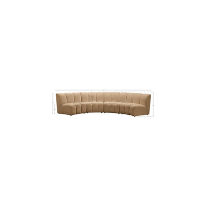Infinity Camel Velvet 4pc. Modular Sectional
