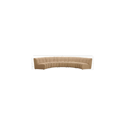 Infinity Camel Velvet 5pc. Modular Sectional