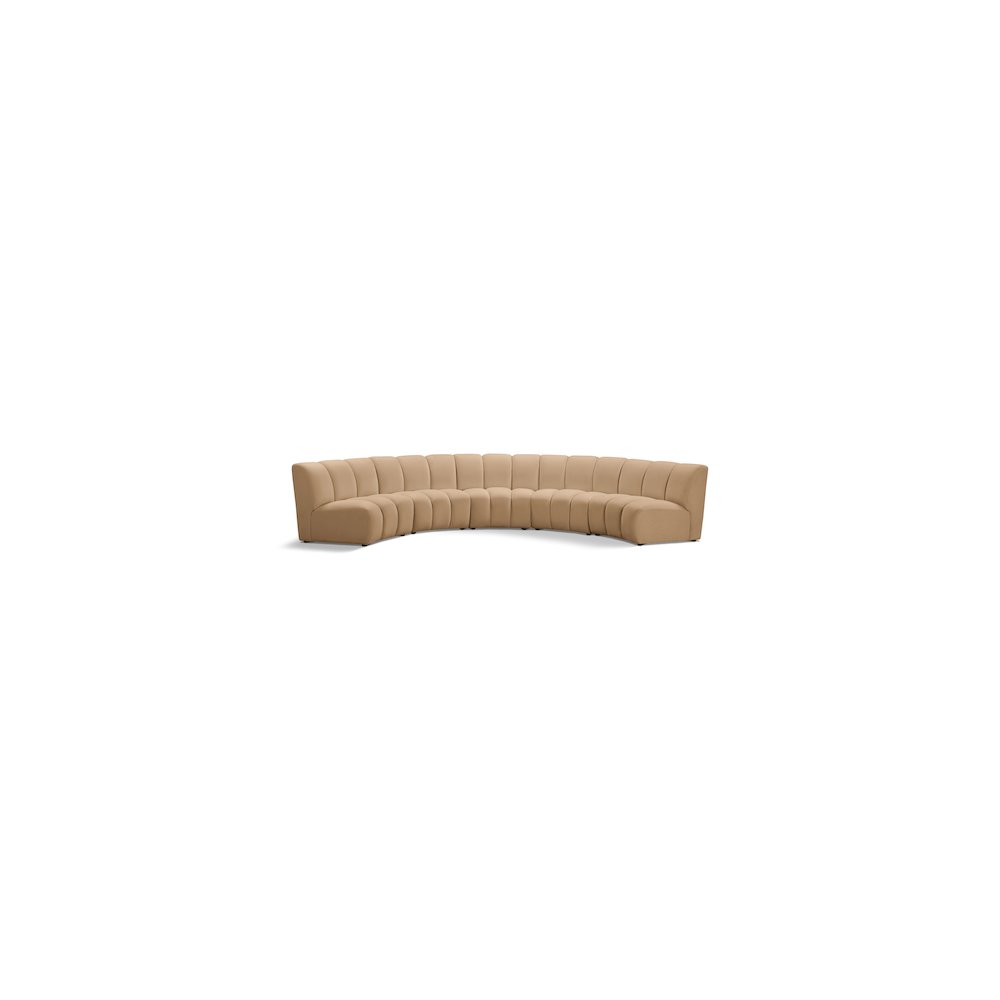 Infinity Camel Velvet 5pc. Modular Sectional