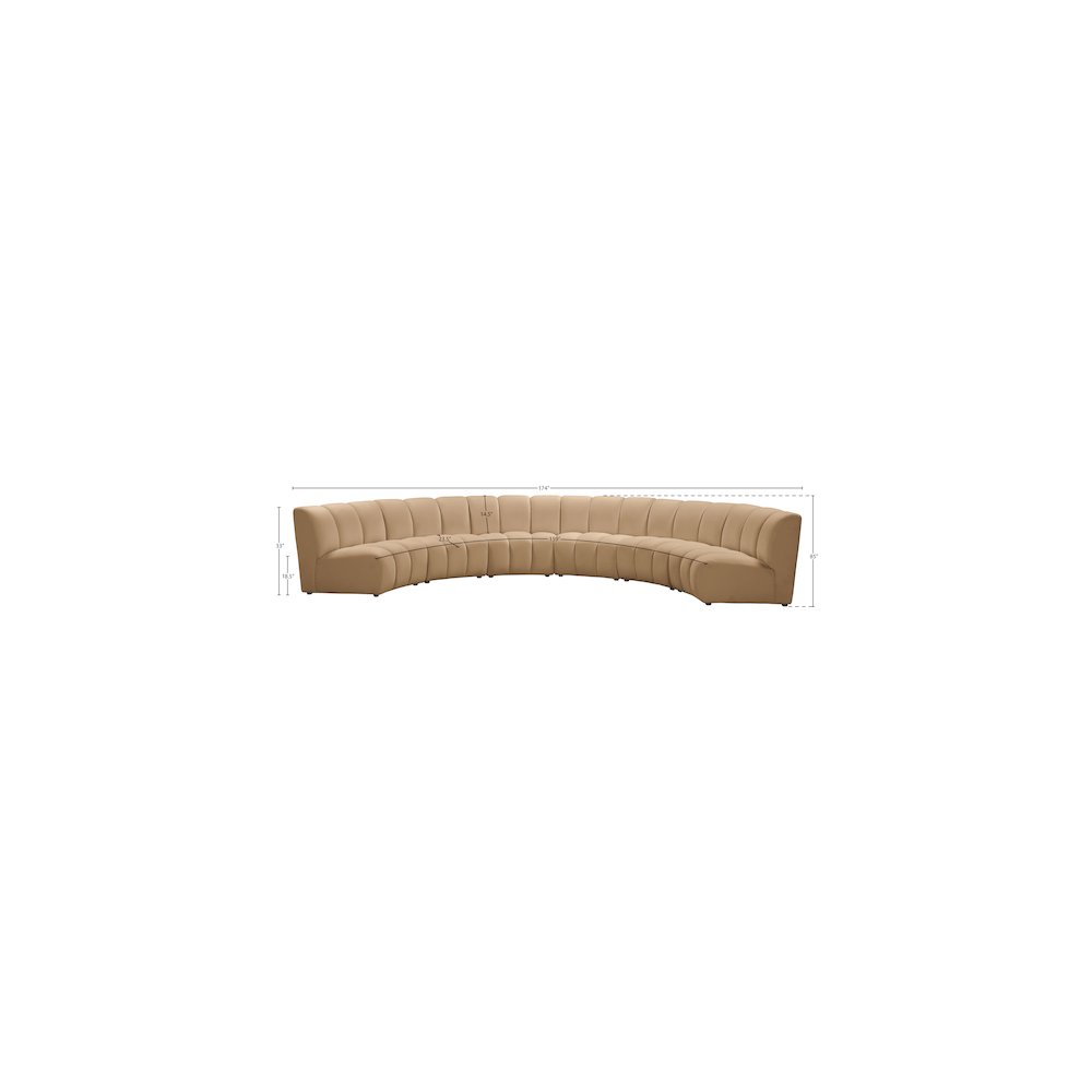 Infinity Camel Velvet 6pc. Modular Sectional