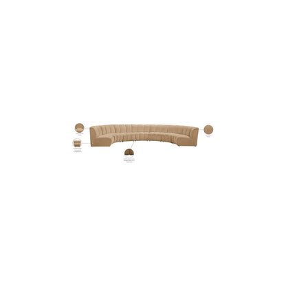 Infinity Camel Velvet 7pc. Modular Sectional