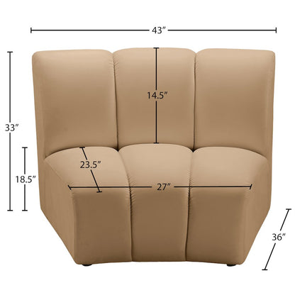 Infinity Camel Velvet Modular Chair
