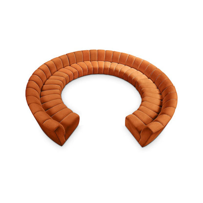 Infinity Cognac Velvet 11pc. Modular Sectional