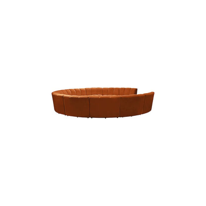 Infinity Cognac Velvet 11pc. Modular Sectional