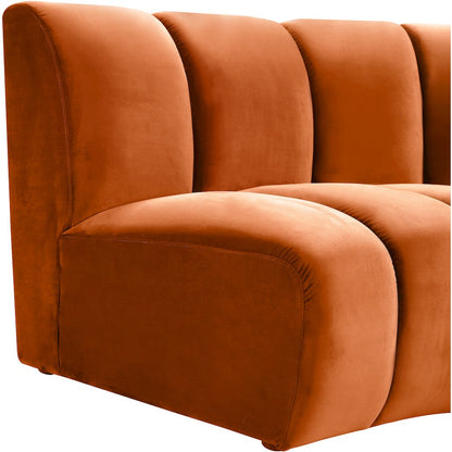 Infinity Cognac Velvet 11pc. Modular Sectional