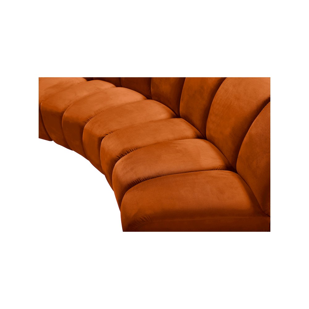 Infinity Cognac Velvet 11pc. Modular Sectional