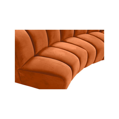 Infinity Cognac Velvet 2pc. Modular Sectional