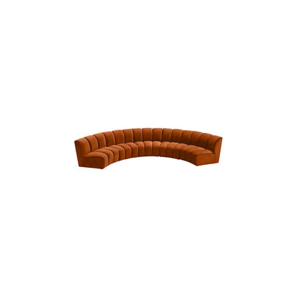 Infinity Cognac Velvet 5pc. Modular Sectional