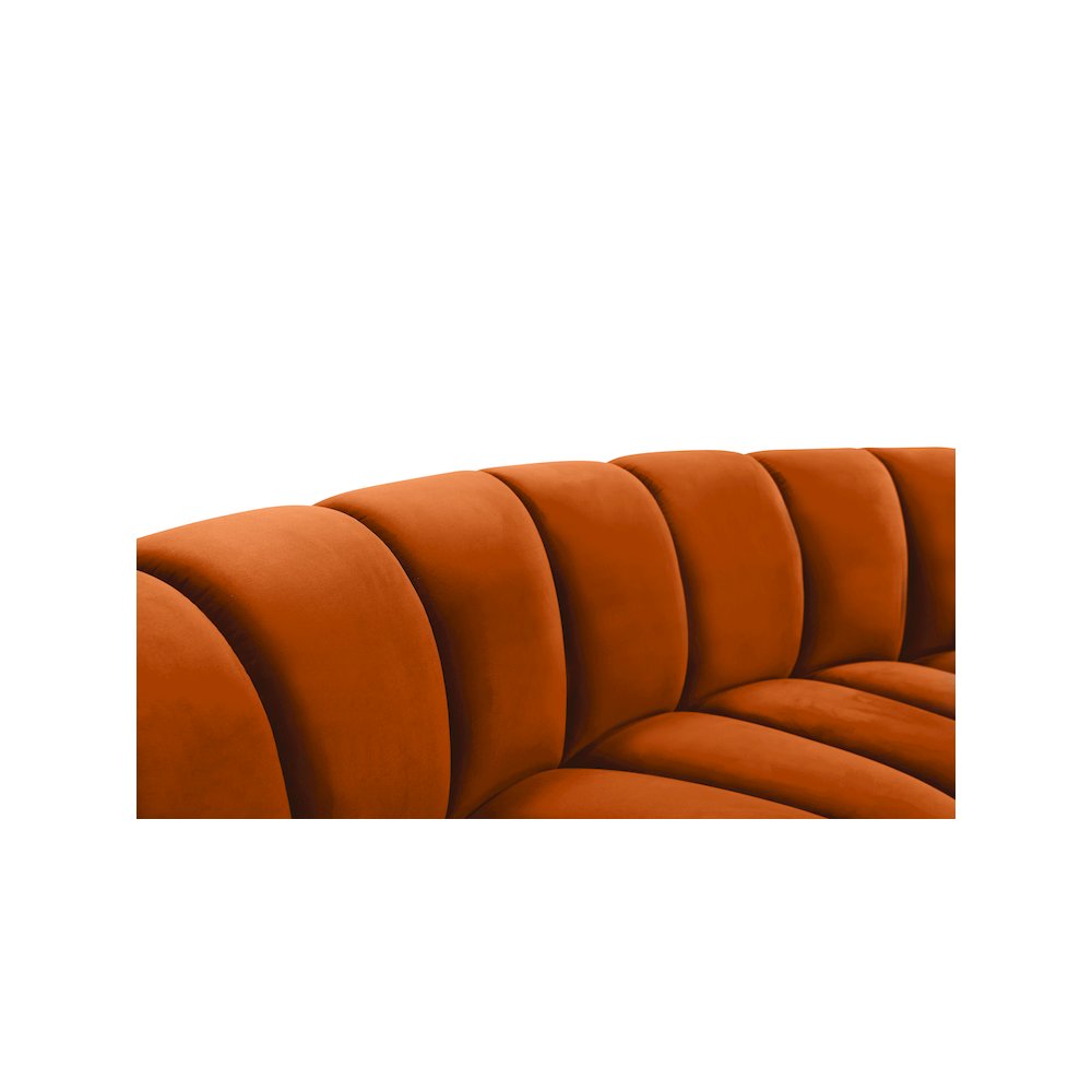 Infinity Cognac Velvet 6pc. Modular Sectional