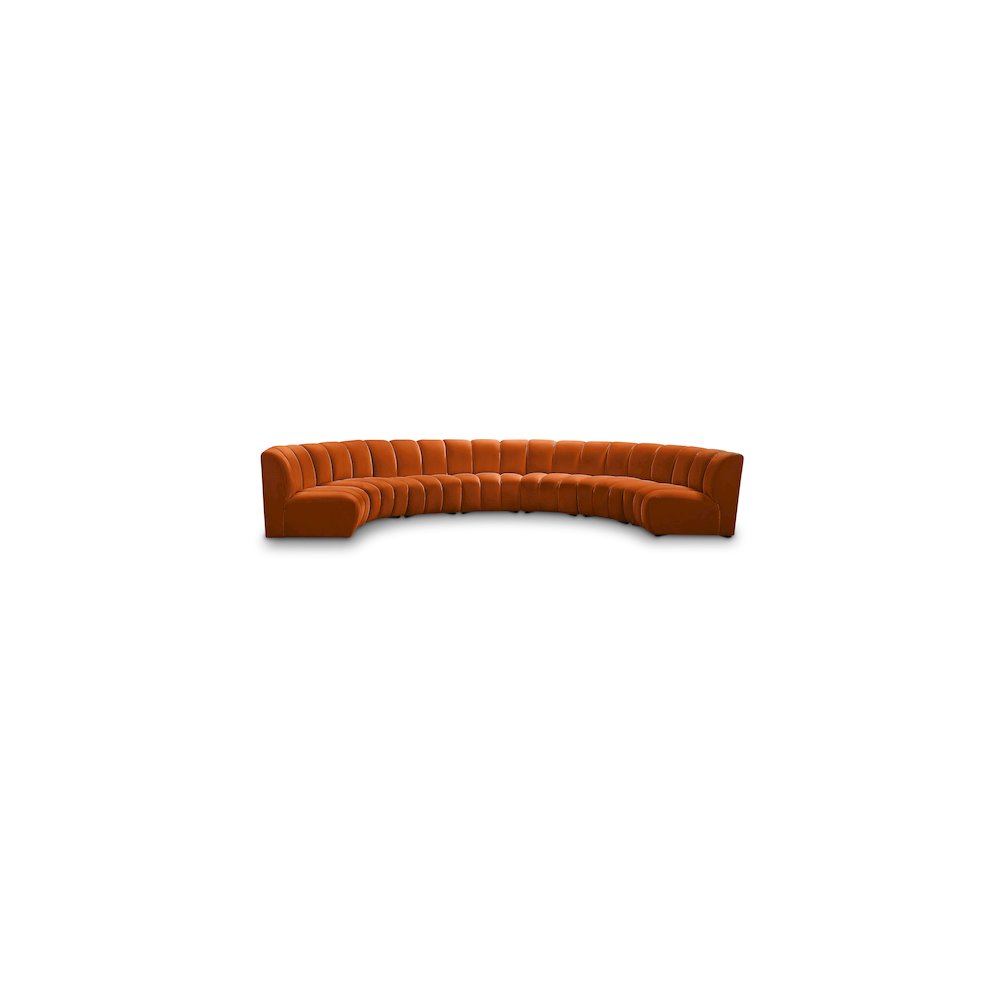 Infinity Cognac Velvet 7pc. Modular Sectional