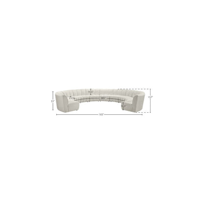 Infinity Cream Velvet 10pc. Modular Sectional