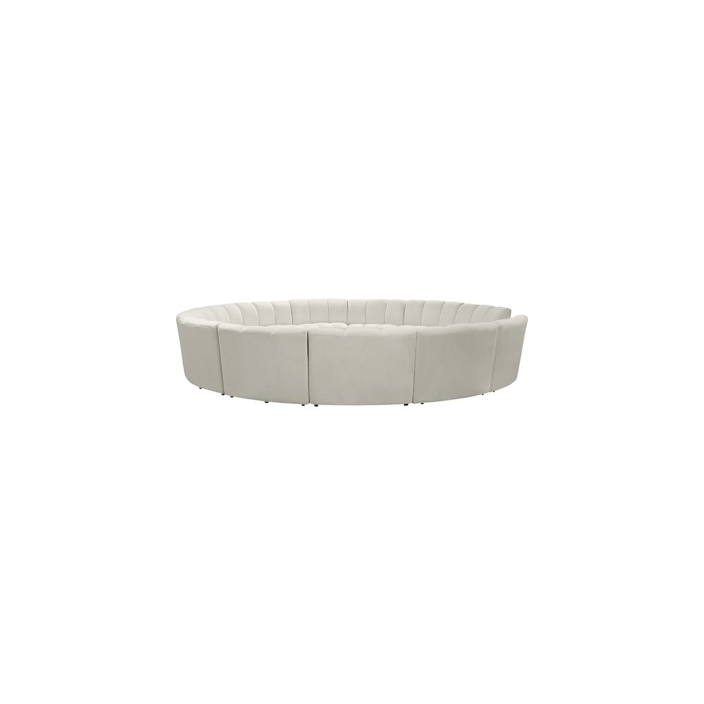 Infinity Cream Velvet 12pc. Modular Sectional