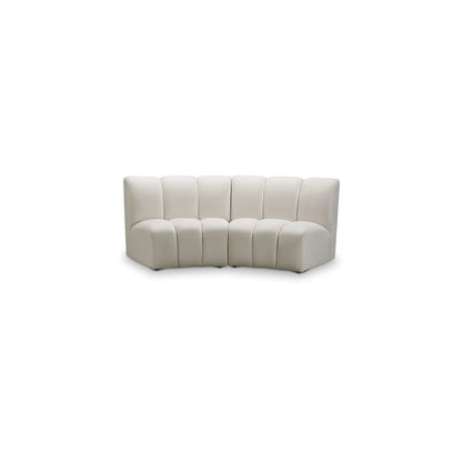 Infinity Cream Velvet 2pc. Modular Sectional