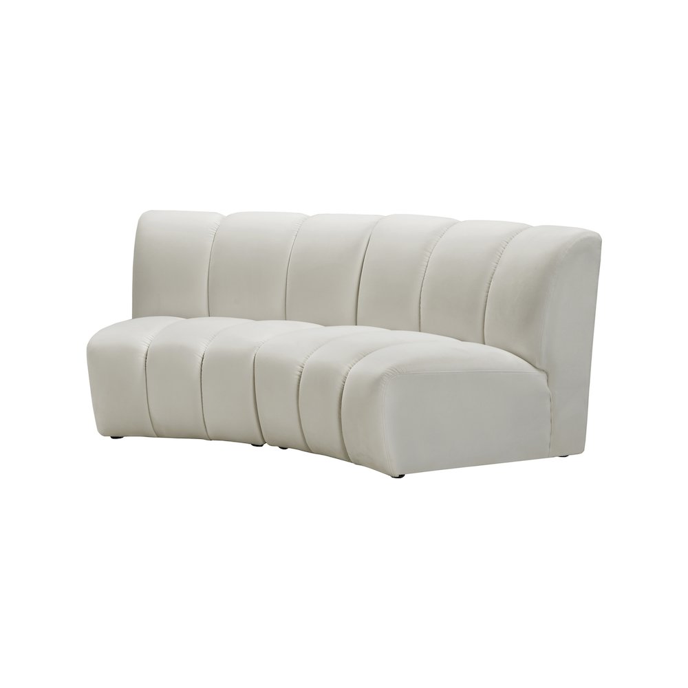 Infinity Cream Velvet 2pc. Modular Sectional