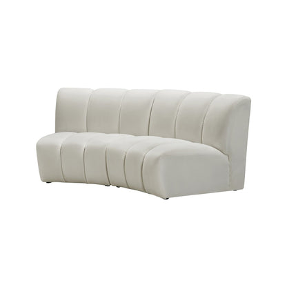 Infinity Cream Velvet 2pc. Modular Sectional
