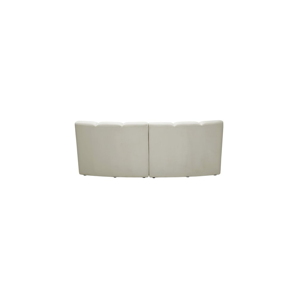 Infinity Cream Velvet 2pc. Modular Sectional