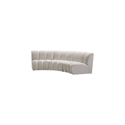 Infinity Cream Velvet 3pc. Modular Sectional