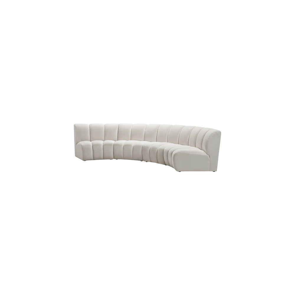 Infinity Cream Velvet 4pc. Modular Sectional