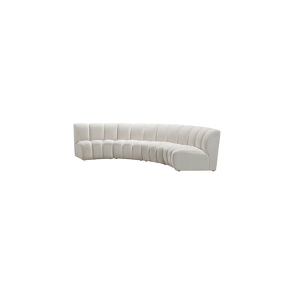 Infinity Cream Velvet 4pc. Modular Sectional