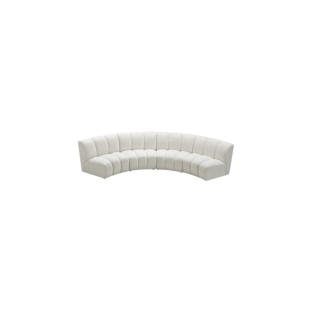 Infinity Cream Velvet 4pc. Modular Sectional