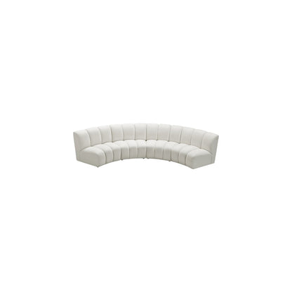 Infinity Cream Velvet 4pc. Modular Sectional