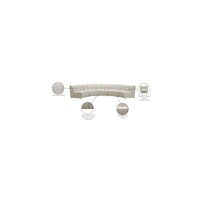 Infinity Cream Velvet 5pc. Modular Sectional