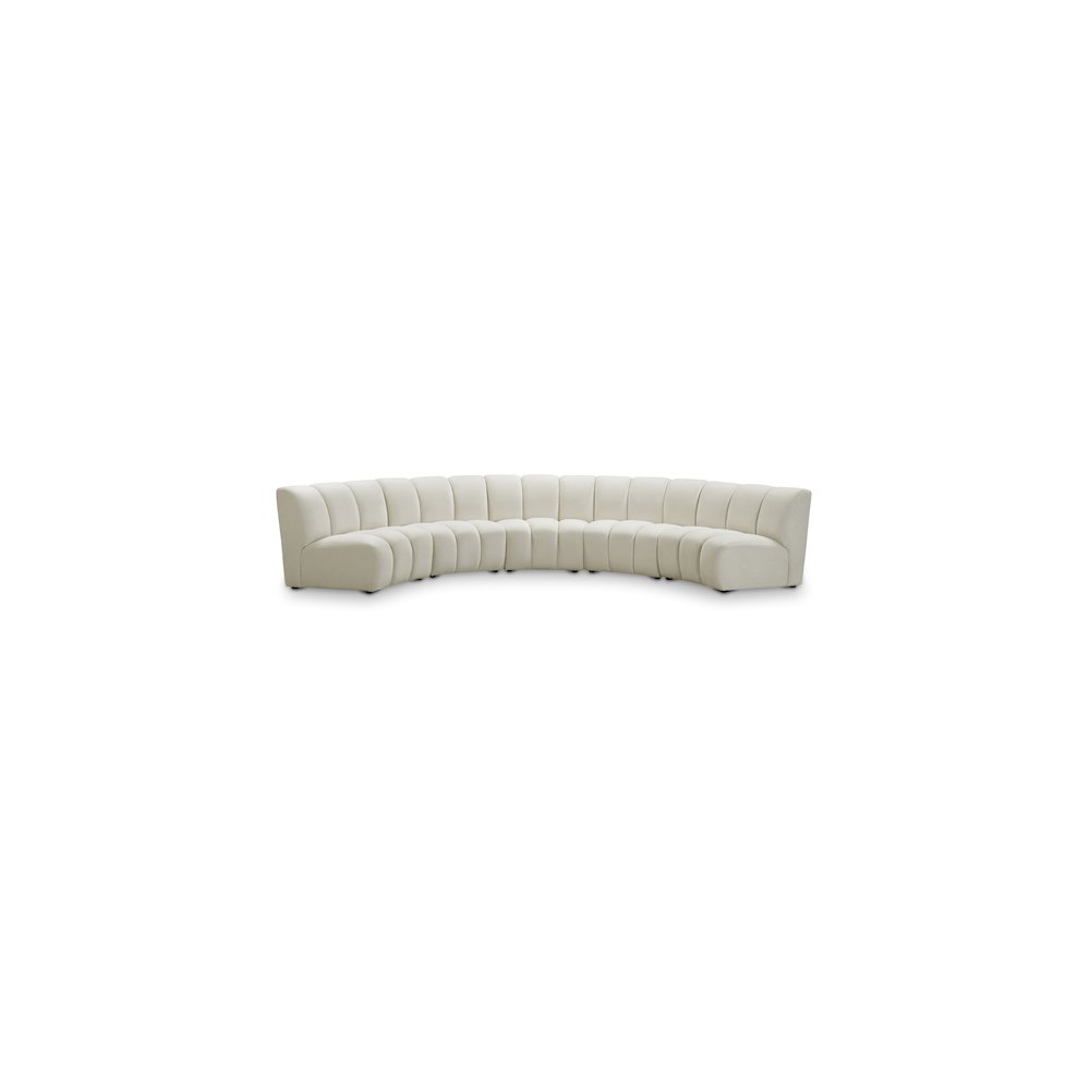 Infinity Cream Velvet 5pc. Modular Sectional