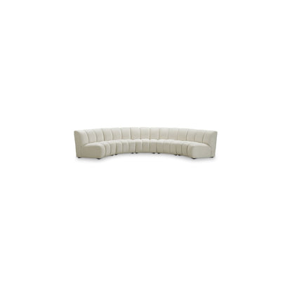 Infinity Cream Velvet 5pc. Modular Sectional