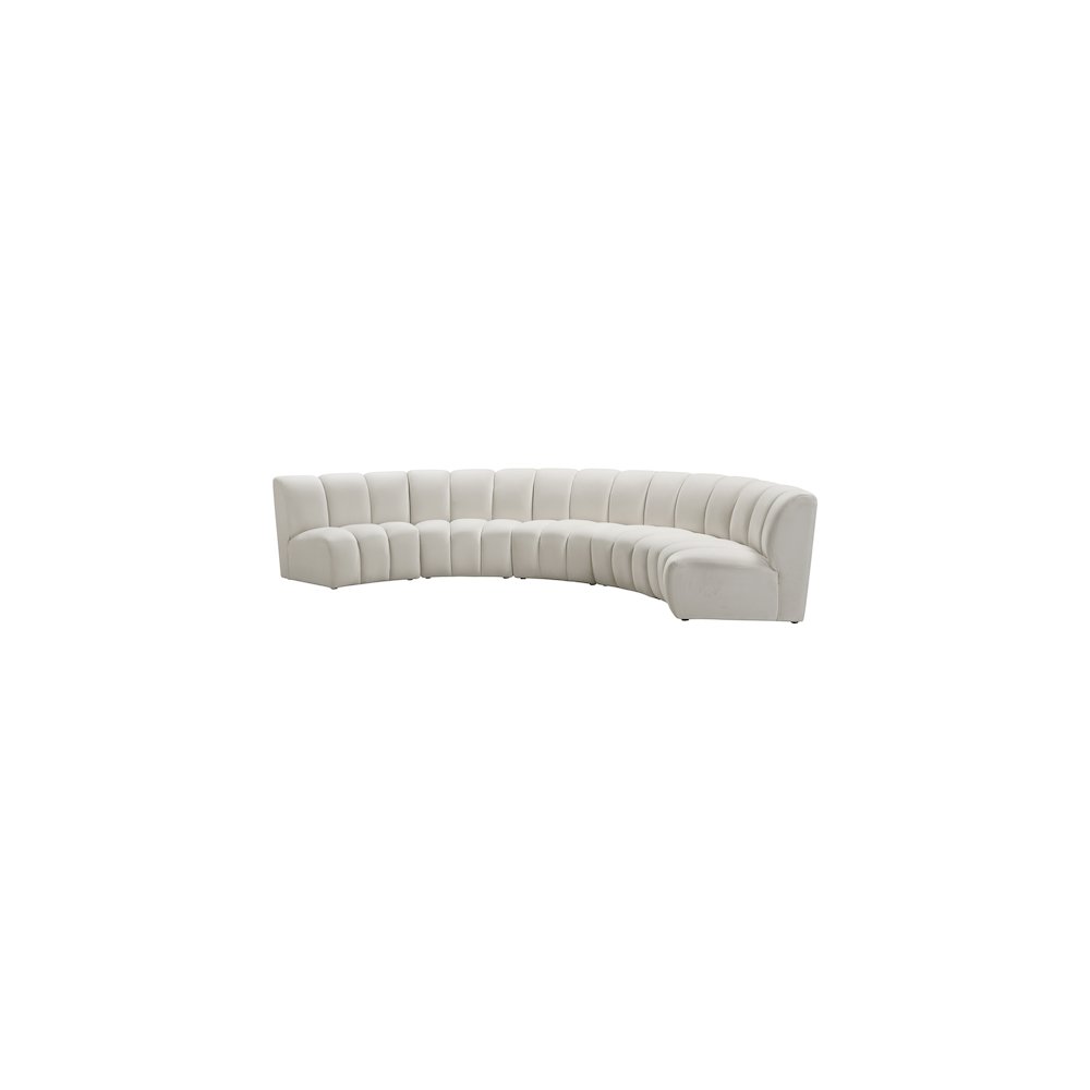 Infinity Cream Velvet 5pc. Modular Sectional