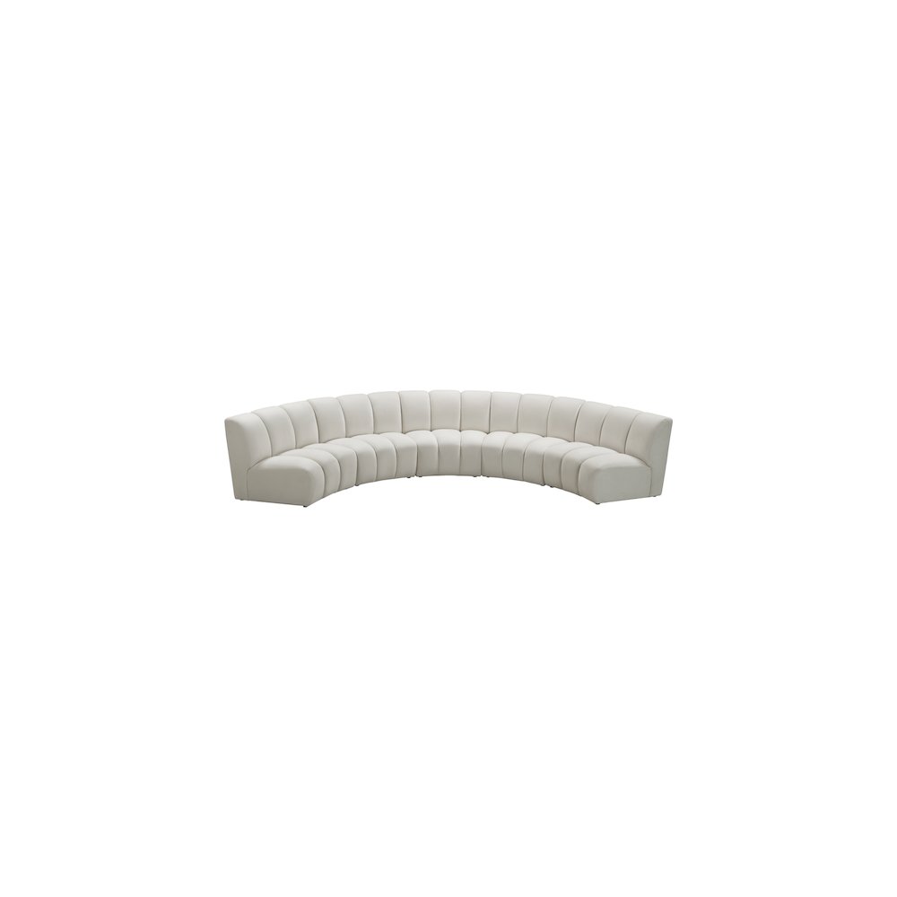 Infinity Cream Velvet 5pc. Modular Sectional