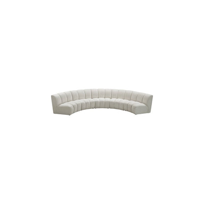 Infinity Cream Velvet 5pc. Modular Sectional