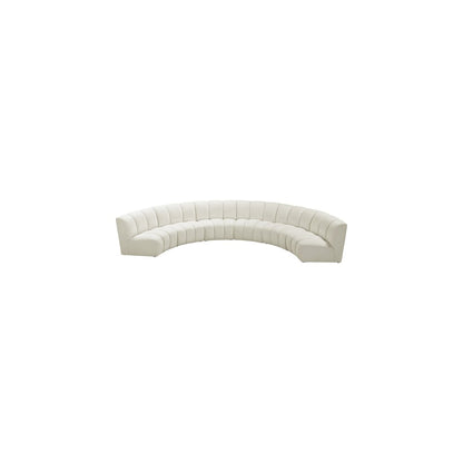 Infinity Cream Velvet 6pc. Modular Sectional